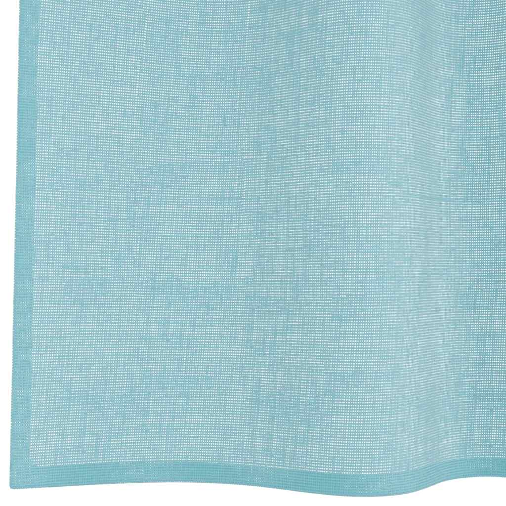 Voilegardiner med hemper 2 stk turkis 140x225 cm vidaXL