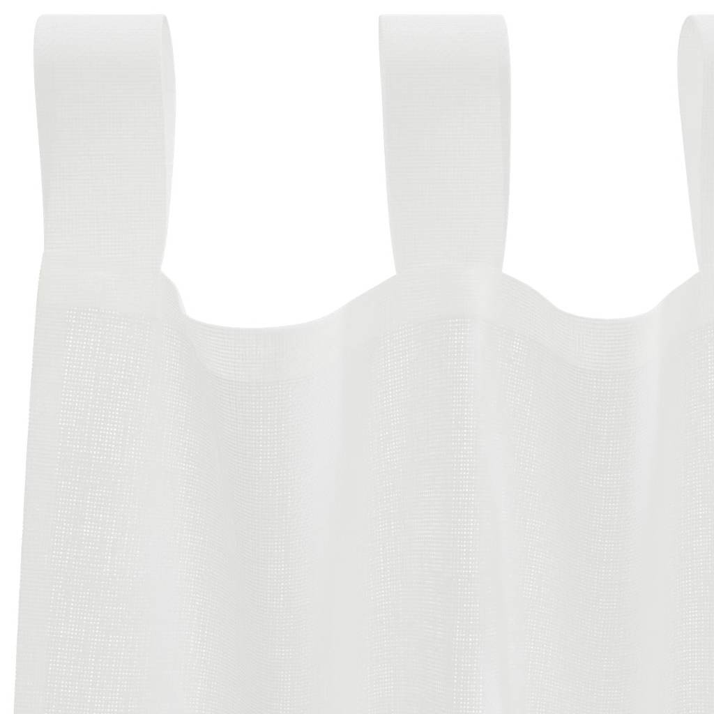 Voilegardiner med hemper 2 stk hvit 140x175 cm vidaXL