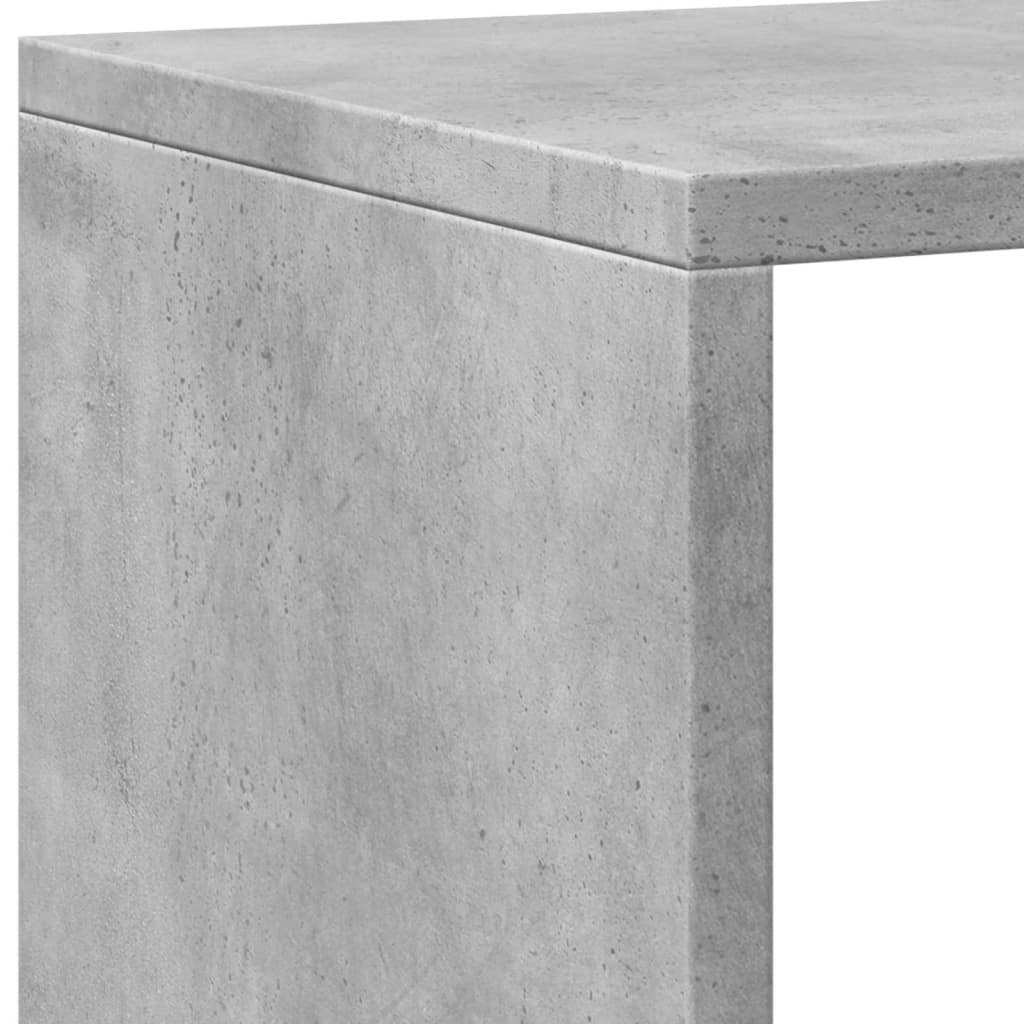 Bokhylle betonggrå 137,5x29x137,5 cm konstruert tre