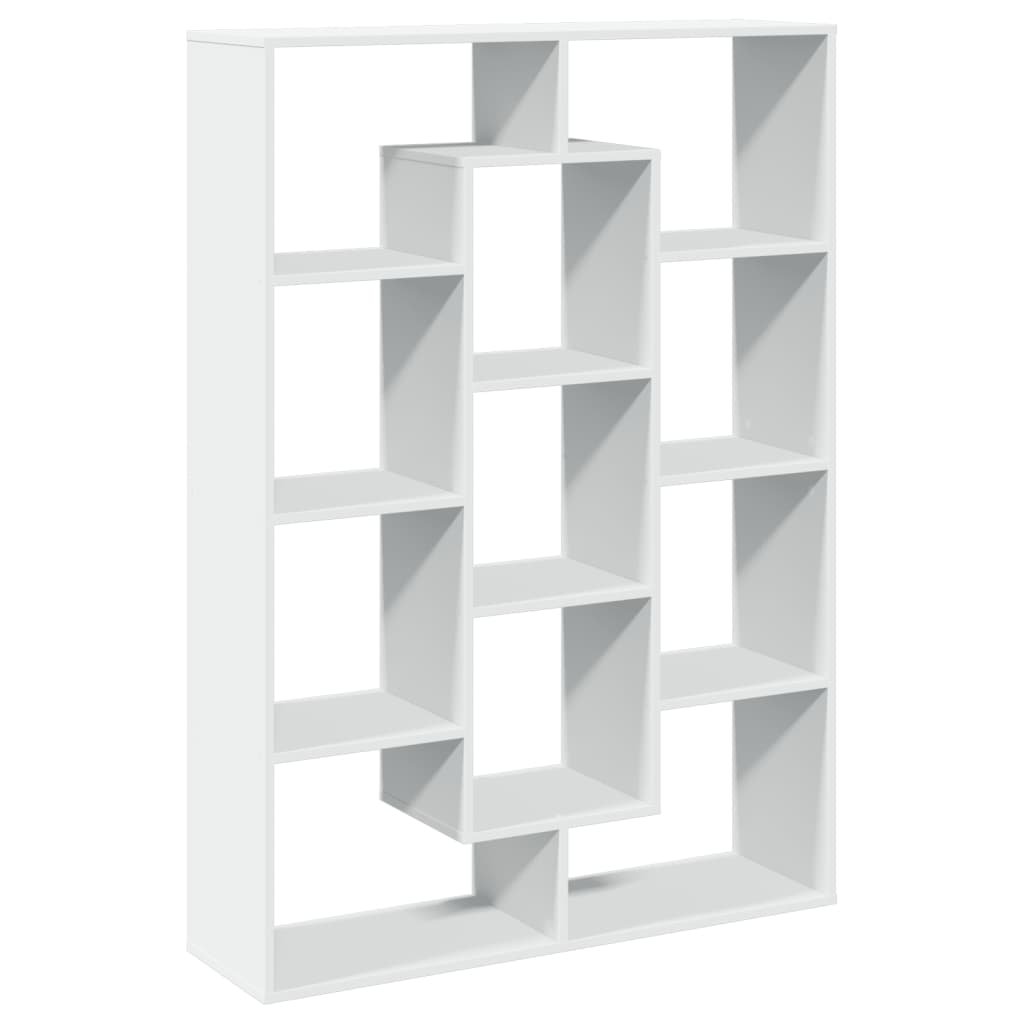 Bokhylle hvit 102x29x143 cm konstruert tre