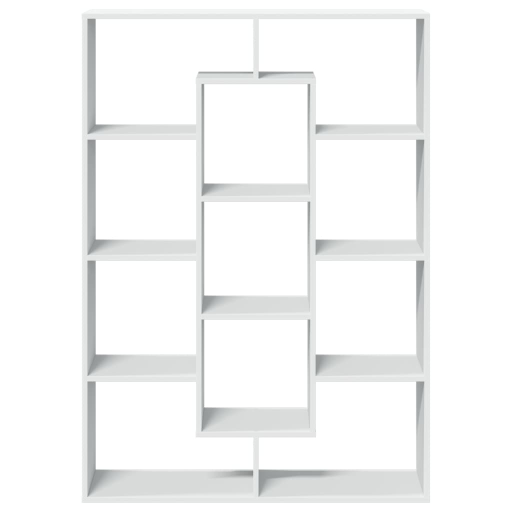 Bokhylle hvit 102x29x143 cm konstruert tre