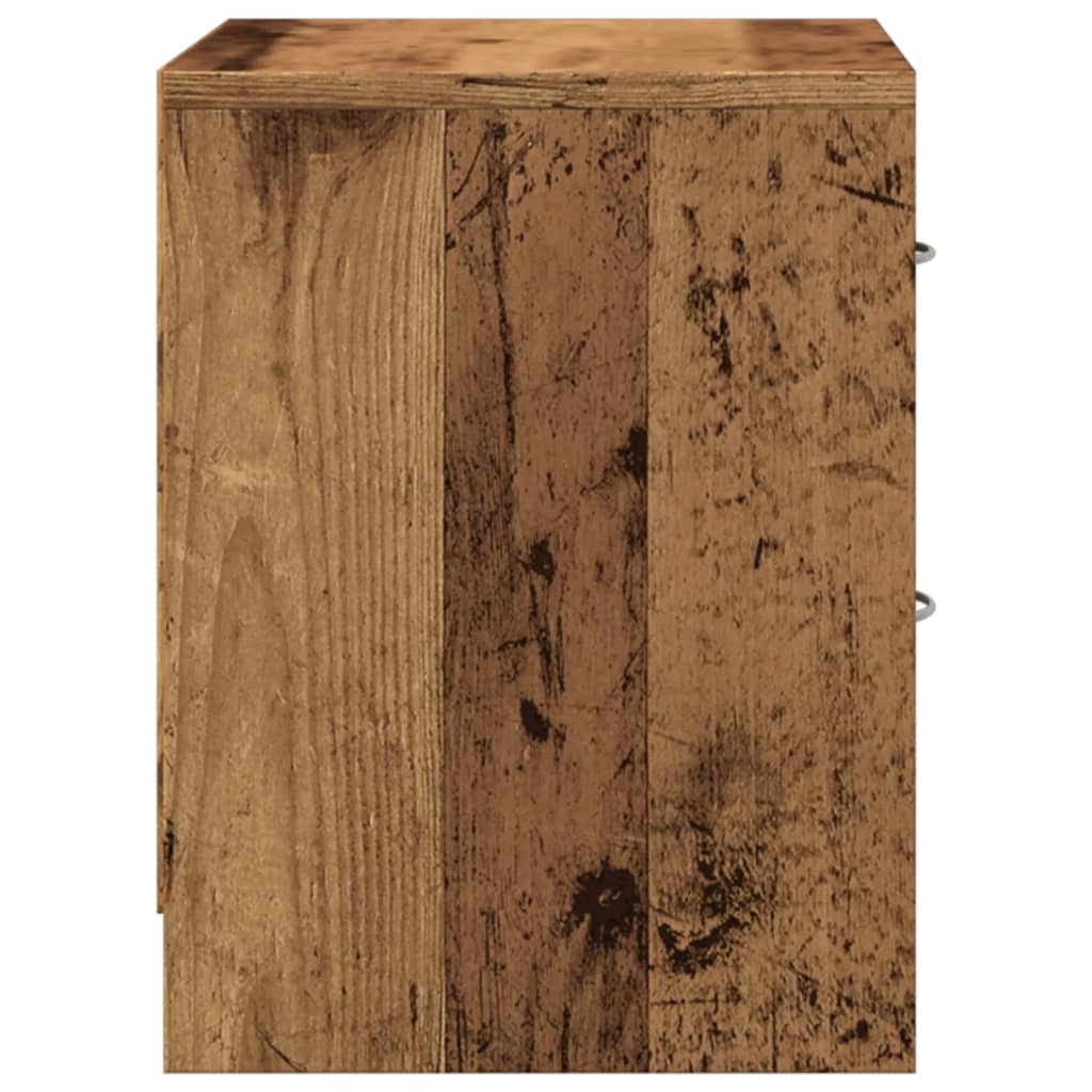Nattbord 2 stk gammelt tre 40x30x40 cm konstruert tre