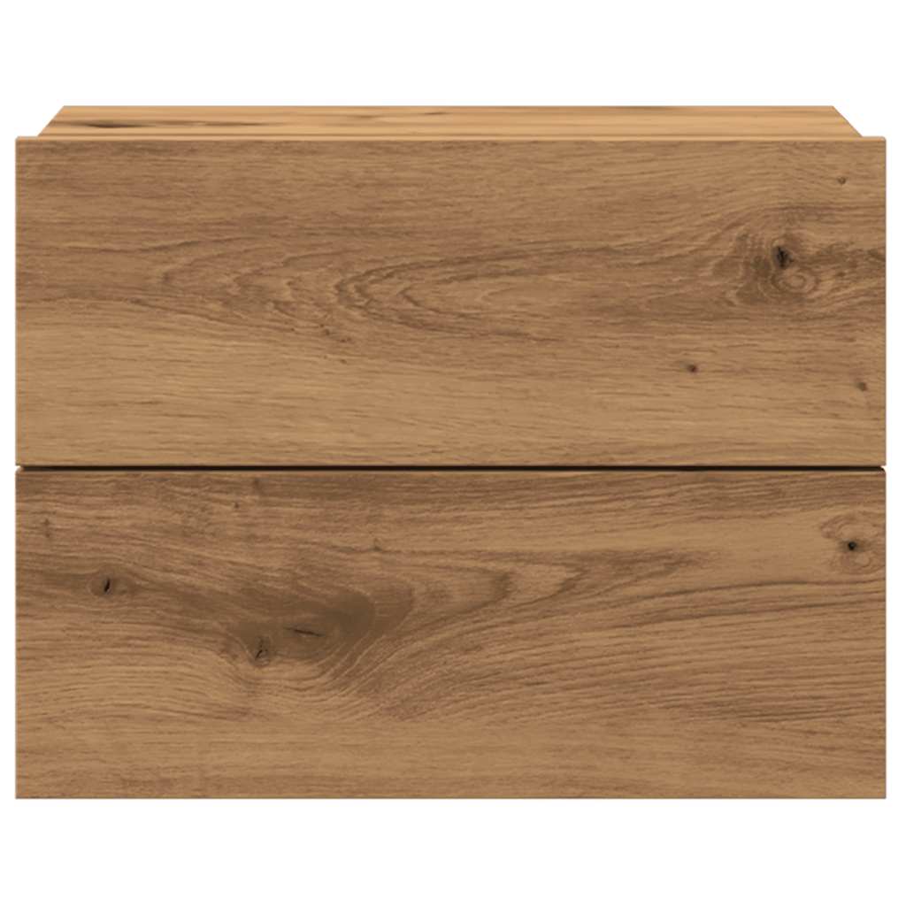 Veggmonterte nattbord 2 stk artisan eik 40x32x30 cm