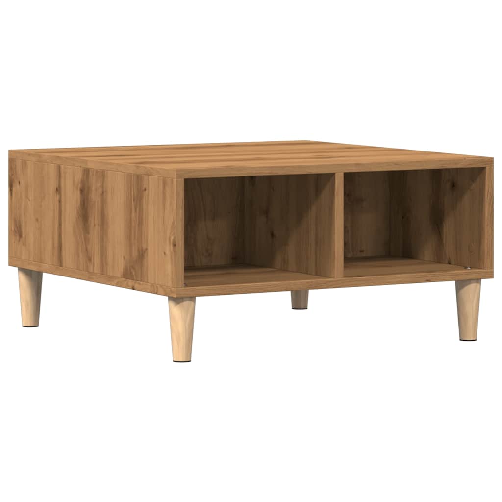 Salongbord artisan eik 60x60x30 cm konstruert tre