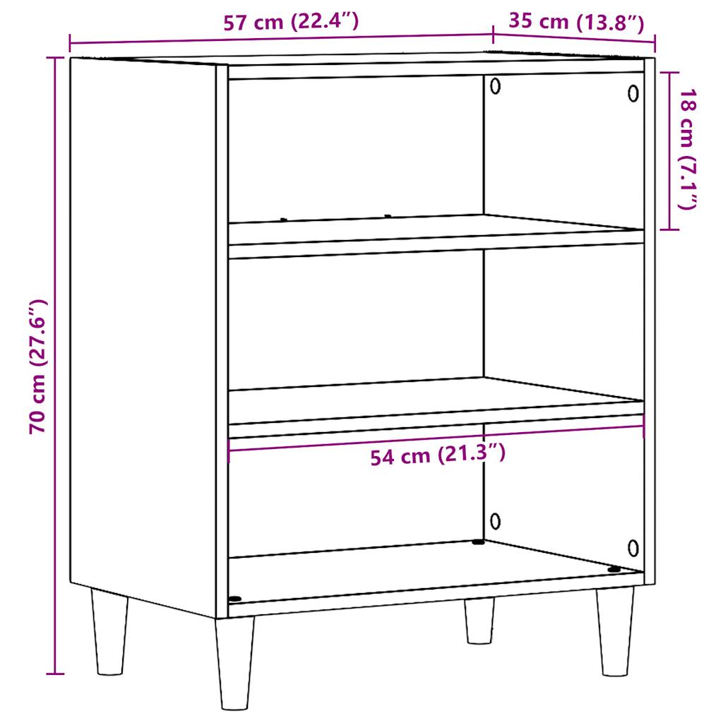 Skjenk artisan eik 57x35x75 cm konstruert tre