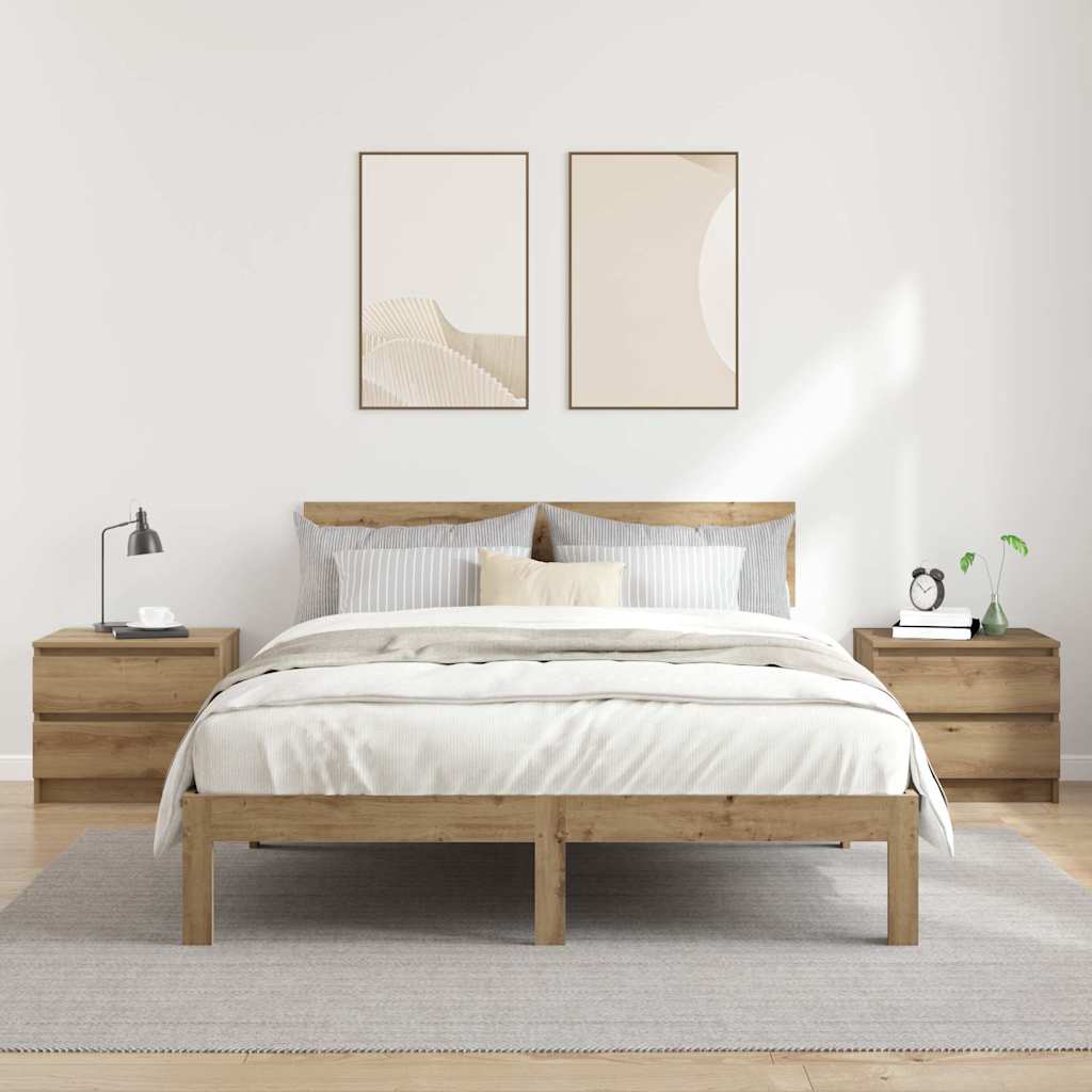 Nattbord 2 stk artisan eik 50x40x43.5 cm konstruert tre