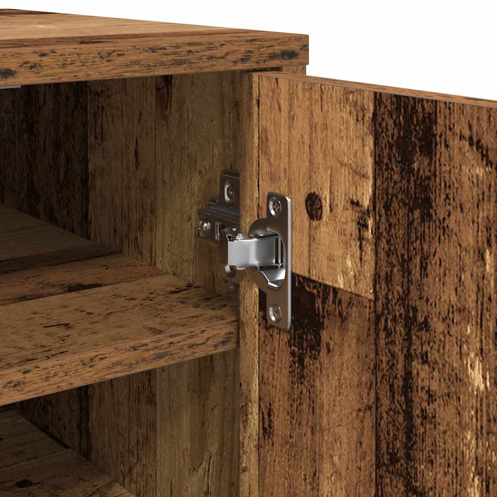 Skoskap gammelt tre 32x35x70 cm konstruert tre