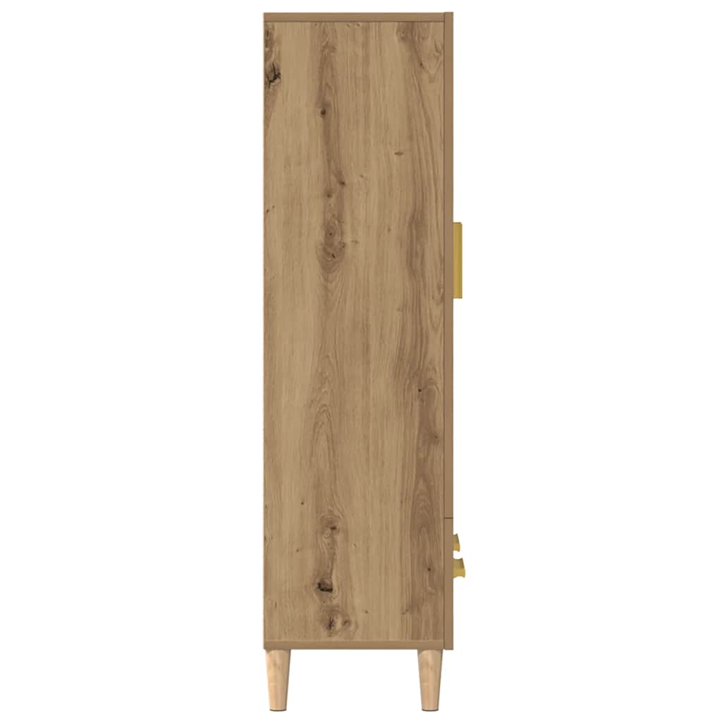 Highboard artisan eik 70x31x115 cm konstruert tre
