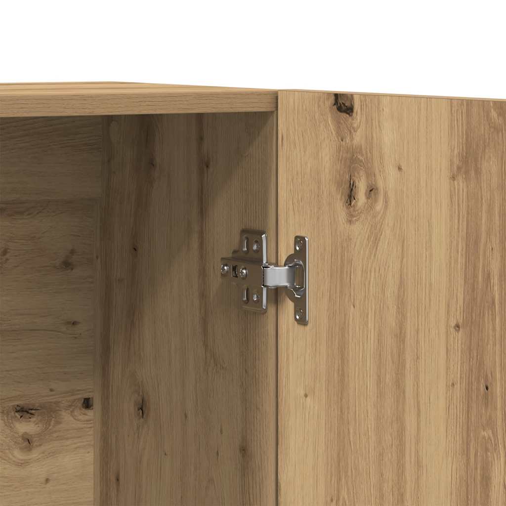 Highboard artisan eik 70x31x115 cm konstruert tre