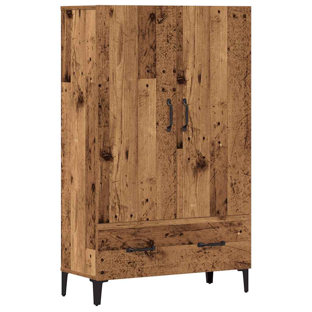 Highboard gammelt tre 70x31x115 cm konstruert tre