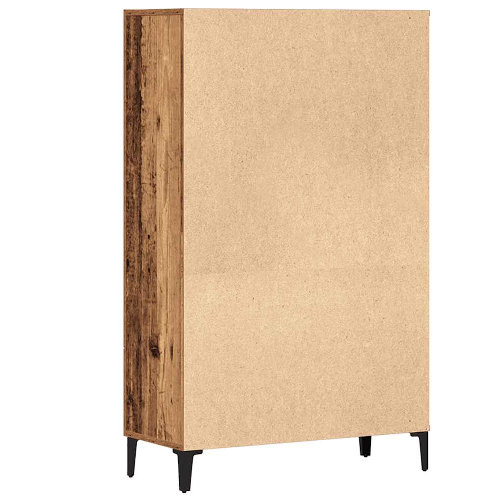 Highboard gammelt tre 70x31x115 cm konstruert tre