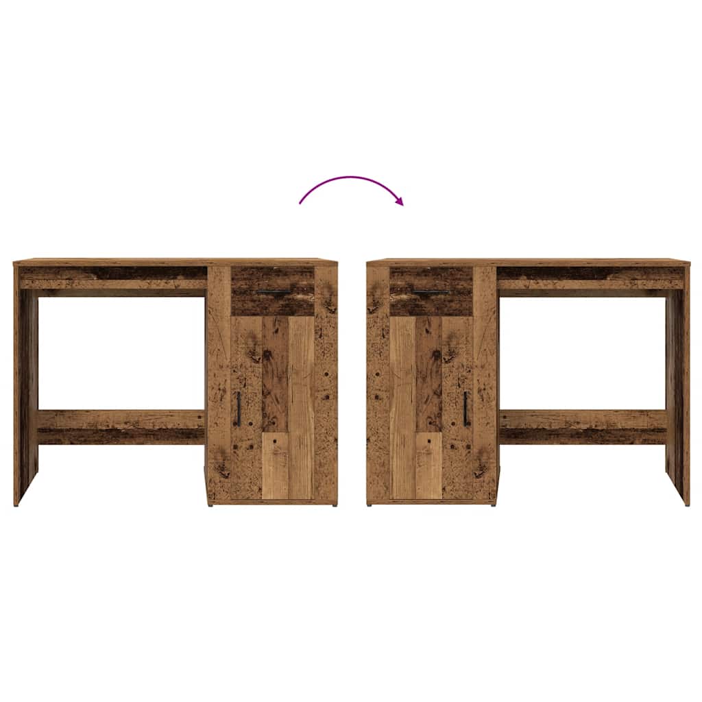 Skrivebord gammelt tre 100x49x75 cm konstruert tre