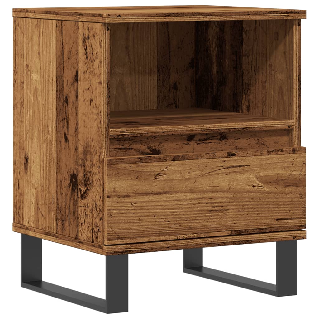 Nattbord gammelt tre 40x35x50 cm konstruert tre