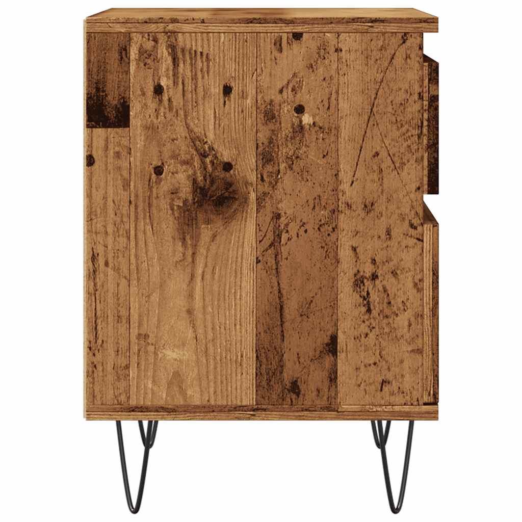 Nattbord gammelt tre 40x35x50 cm konstruert tre