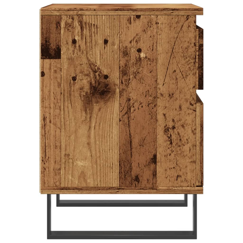 Nattbord gammelt tre 40x35x50 cm konstruert tre