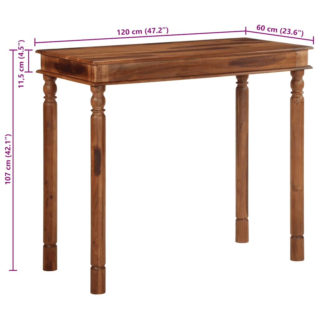 Barbord 120x60x107 cm heltre akasie
