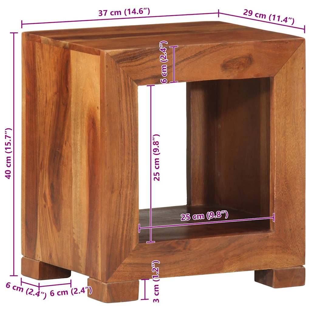 Sidebord 37x29x40 cm heltre akasie