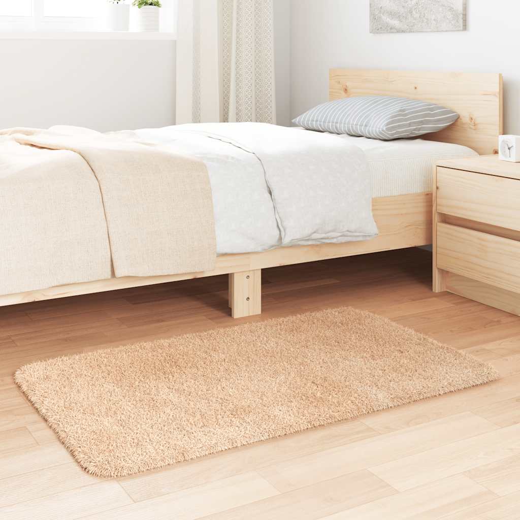 Flossteppe med lang luv NAVARRA beige 60x100 cm polyester