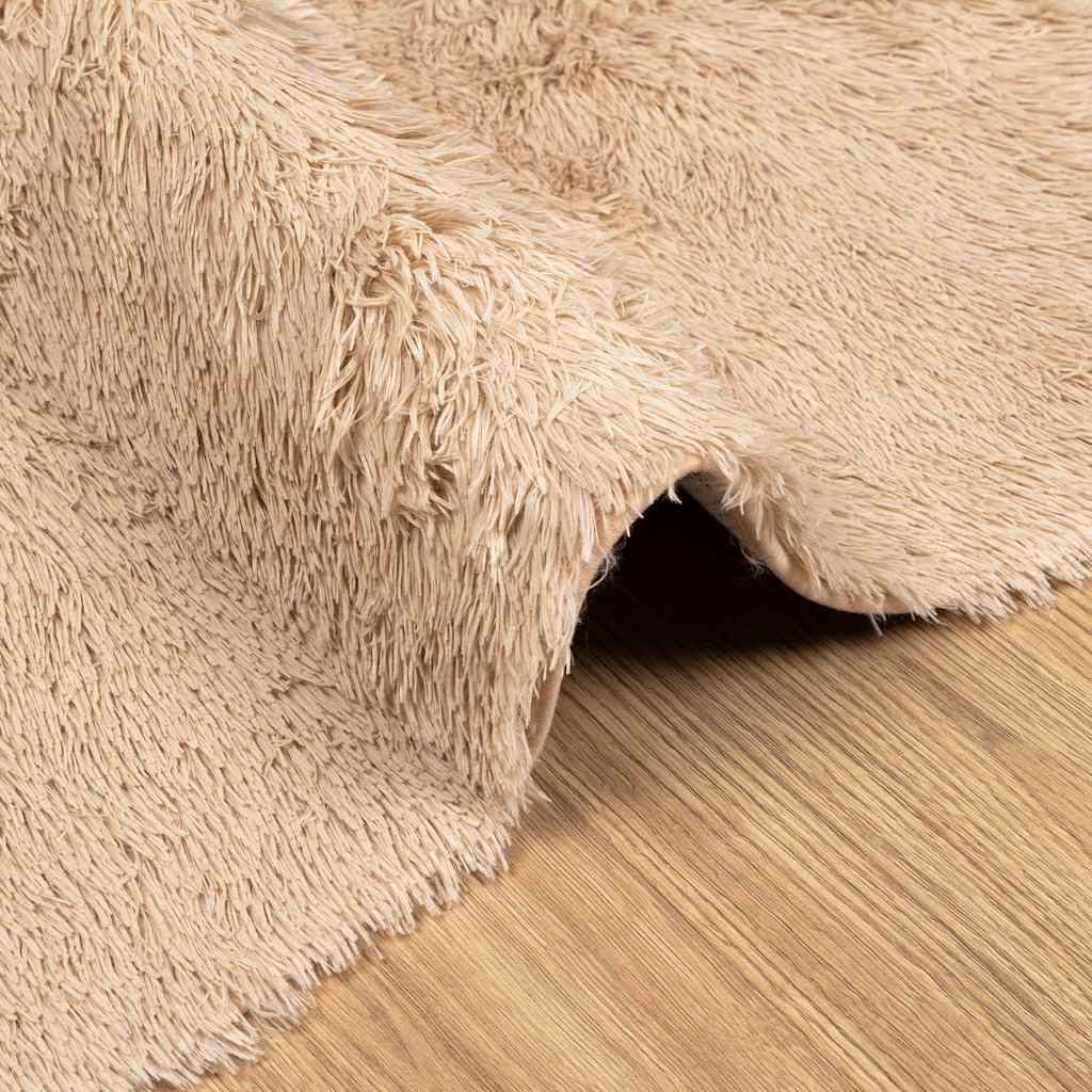 Flossteppe med lang luv NAVARRA beige 60x100 cm polyester
