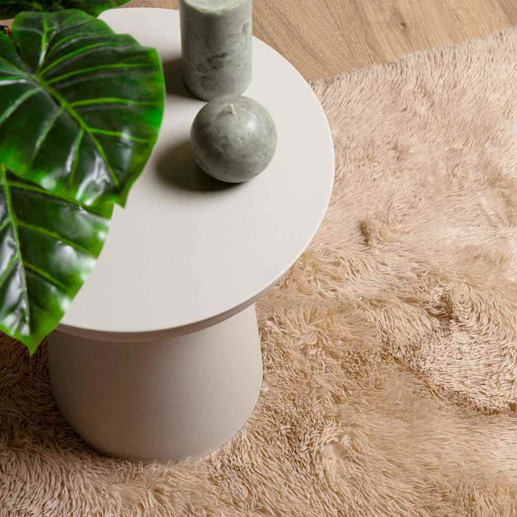 Flossteppe med lang luv NAVARRA beige 60x100 cm polyester
