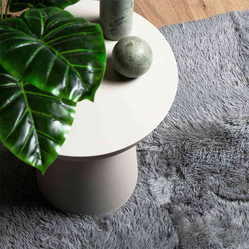 Flossteppe med lang luv NAVARRA sølvgrå 60x100 cm polyester