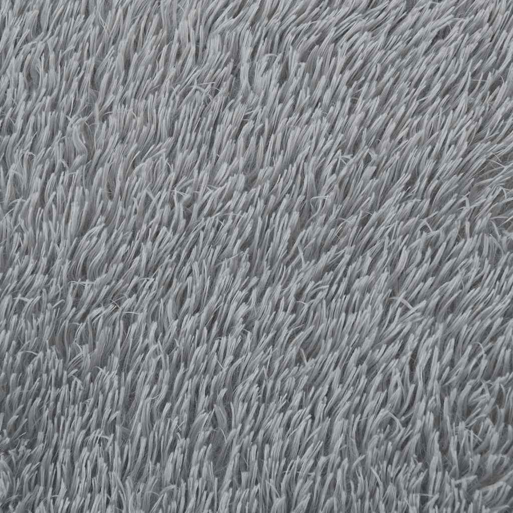 Flossteppe med lang luv NAVARRA sølvgrå 60x100 cm polyester