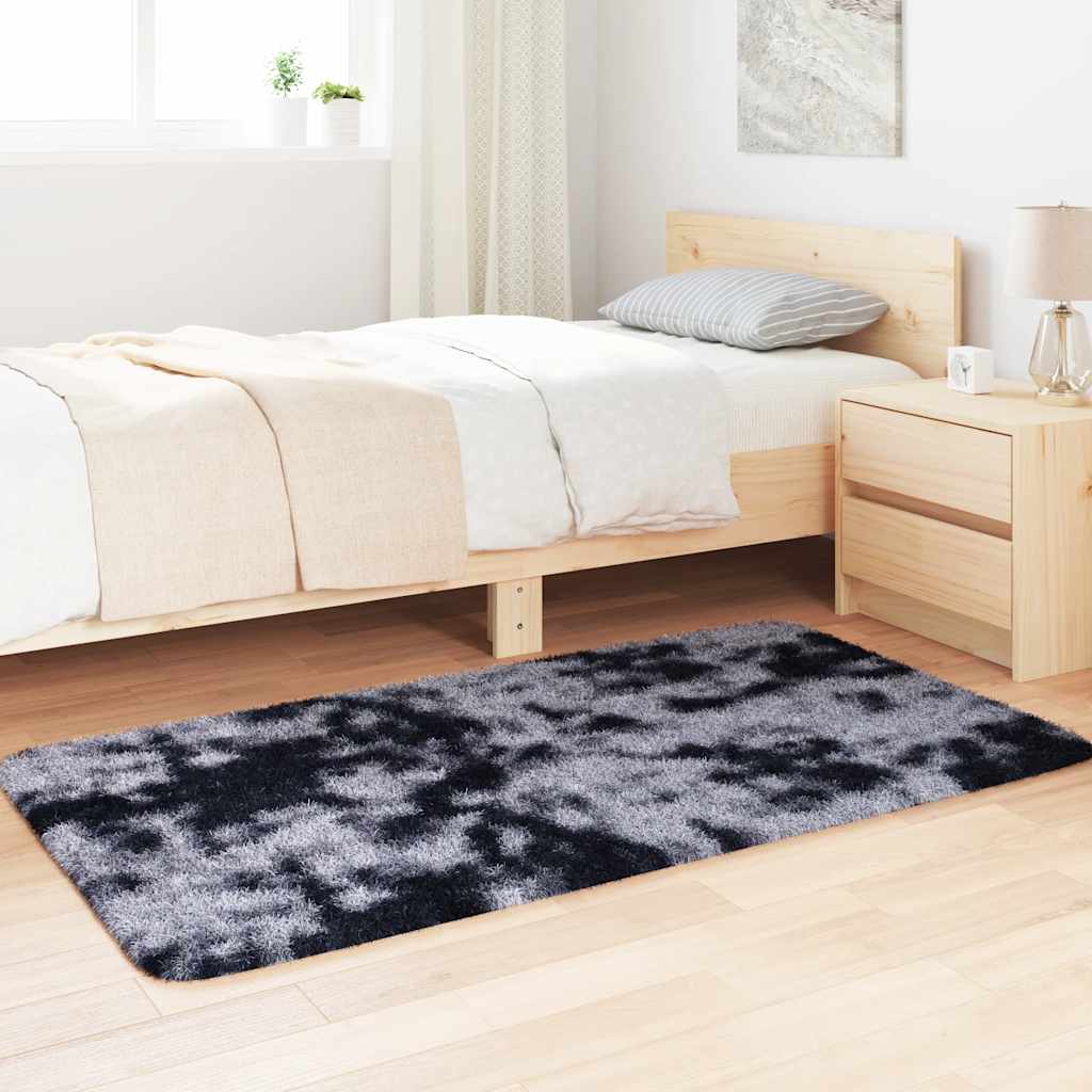 Flossteppe med lang luv NAVARRA mørkegrå 80x150 cm polyester