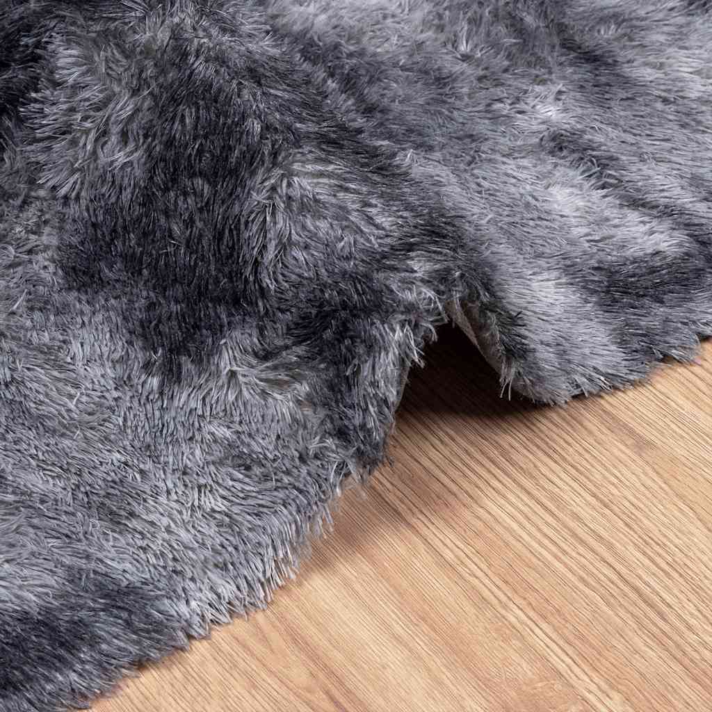 Flossteppe med lang luv NAVARRA mørkegrå 80x150 cm polyester