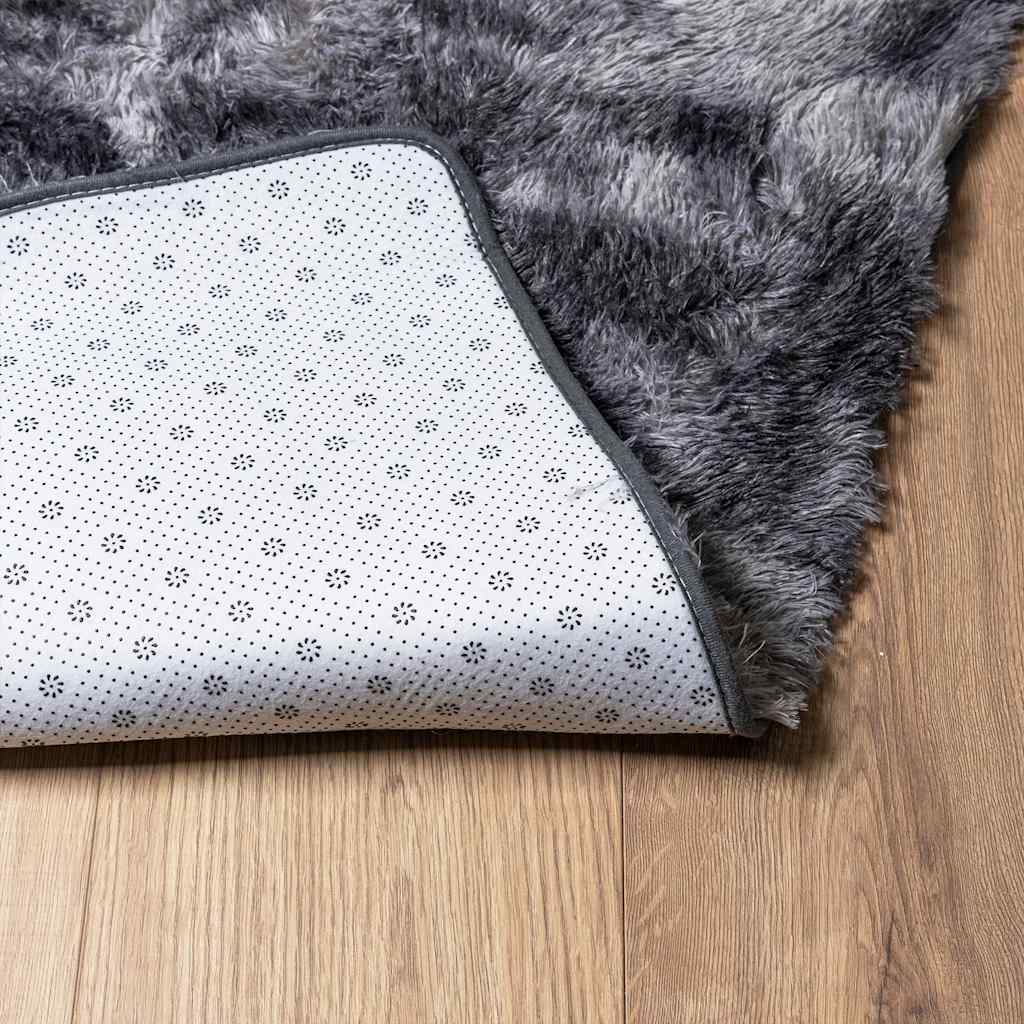 Flossteppe med lang luv NAVARRA mørkegrå 80x150 cm polyester