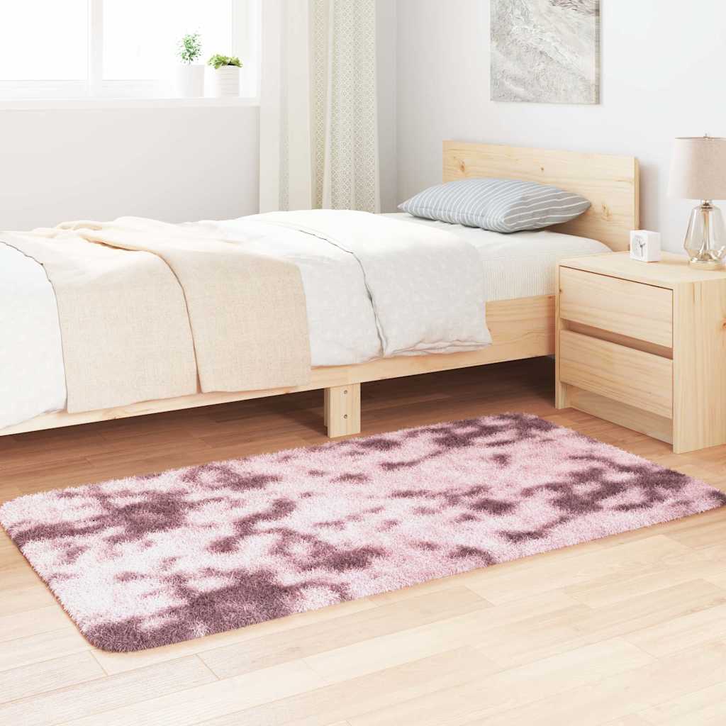 Flossteppe med lang luv NAVARRA støvet rosa 80x150 cm polyester vidaXL