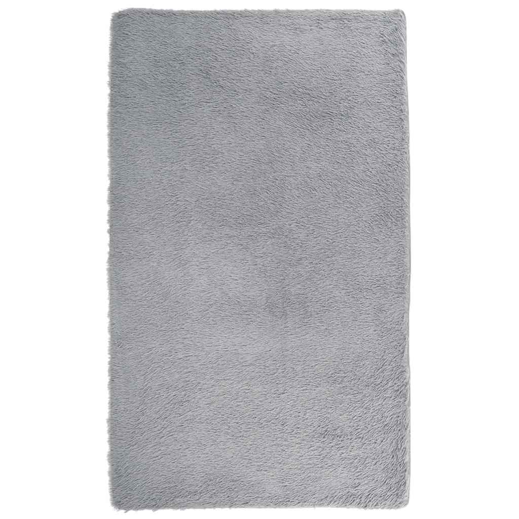 Flossteppe med lang luv NAVARRA lysegrå 80x150 cm polyester vidaXL