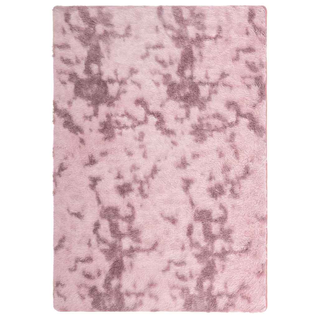 Flossteppe med lang luv NAVARRA støvet rosa 120x170cm polyester
