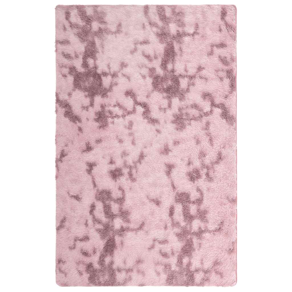 Flossteppe med lang luv NAVARRA støvet rosa 130x200cm polyester vidaXL