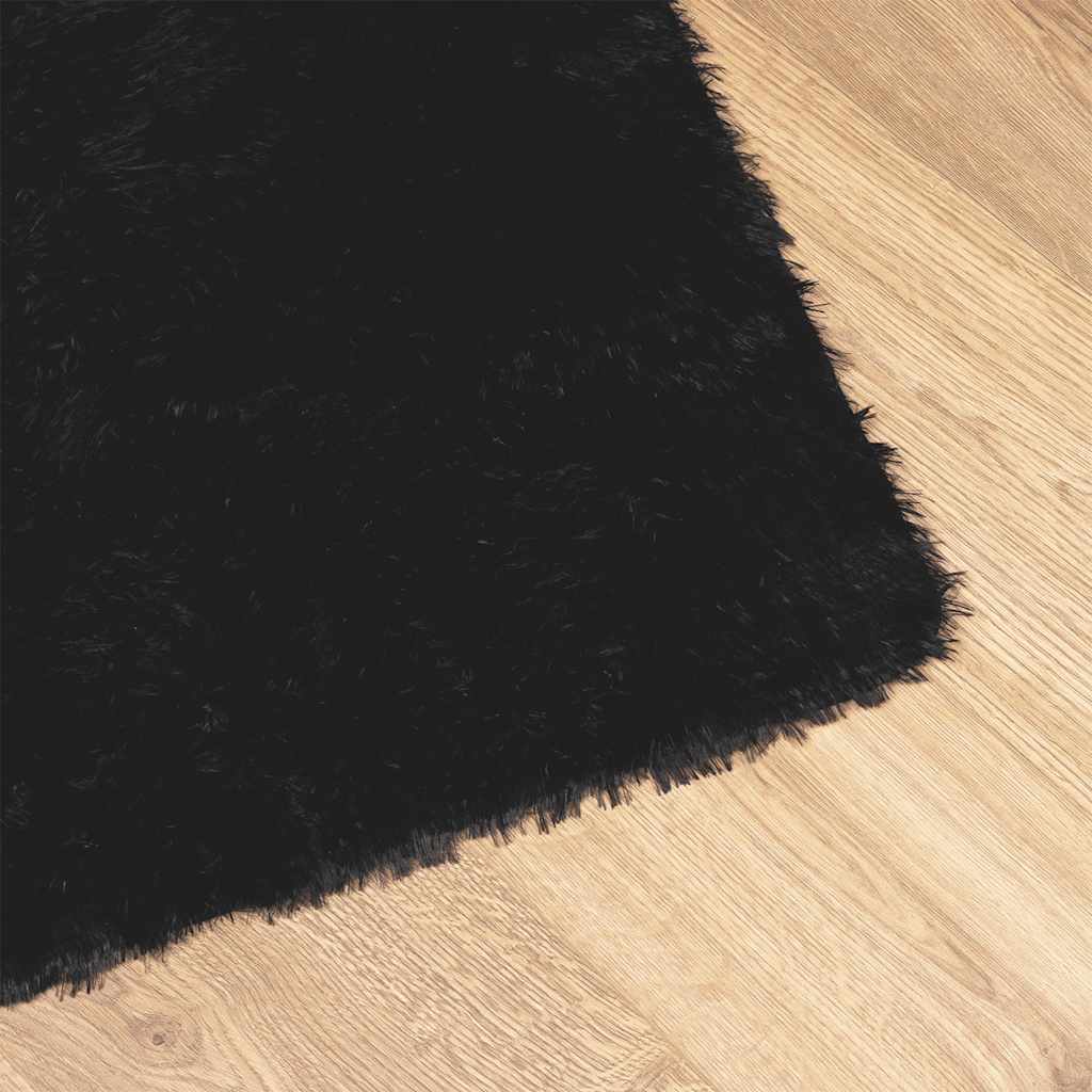 Flossteppe med lang luv NAVARRA svart 160x230 cm polyester