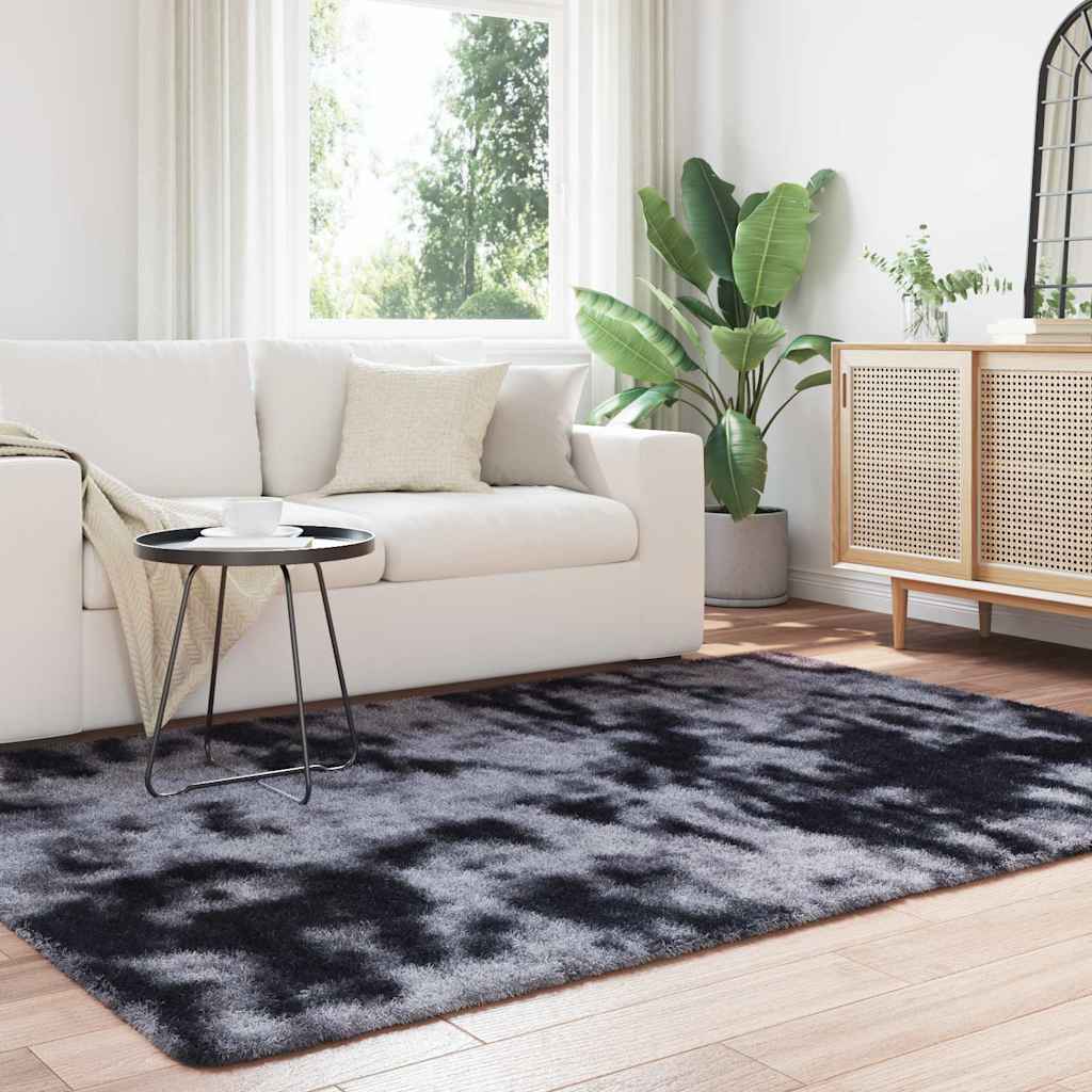 Flossteppe med lang luv NAVARRA mørkegrå 160x230 cm polyester