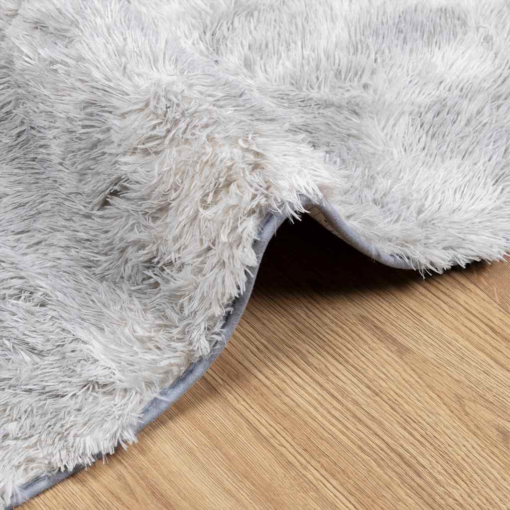 Flossteppe med lang luv NAVARRA lysegrå 160x230 cm polyester