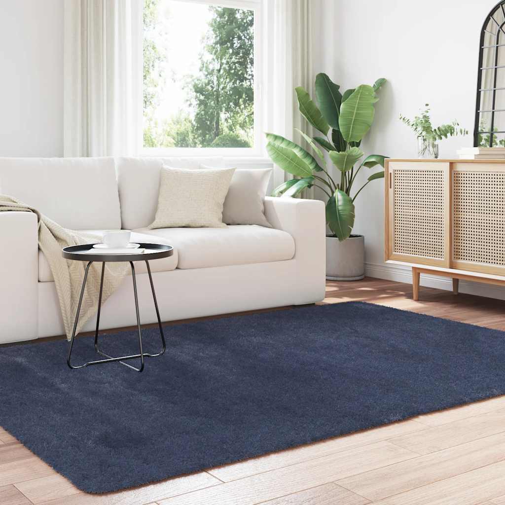 Flossteppe med lang luv NAVARRA marine 160x230 cm polyester