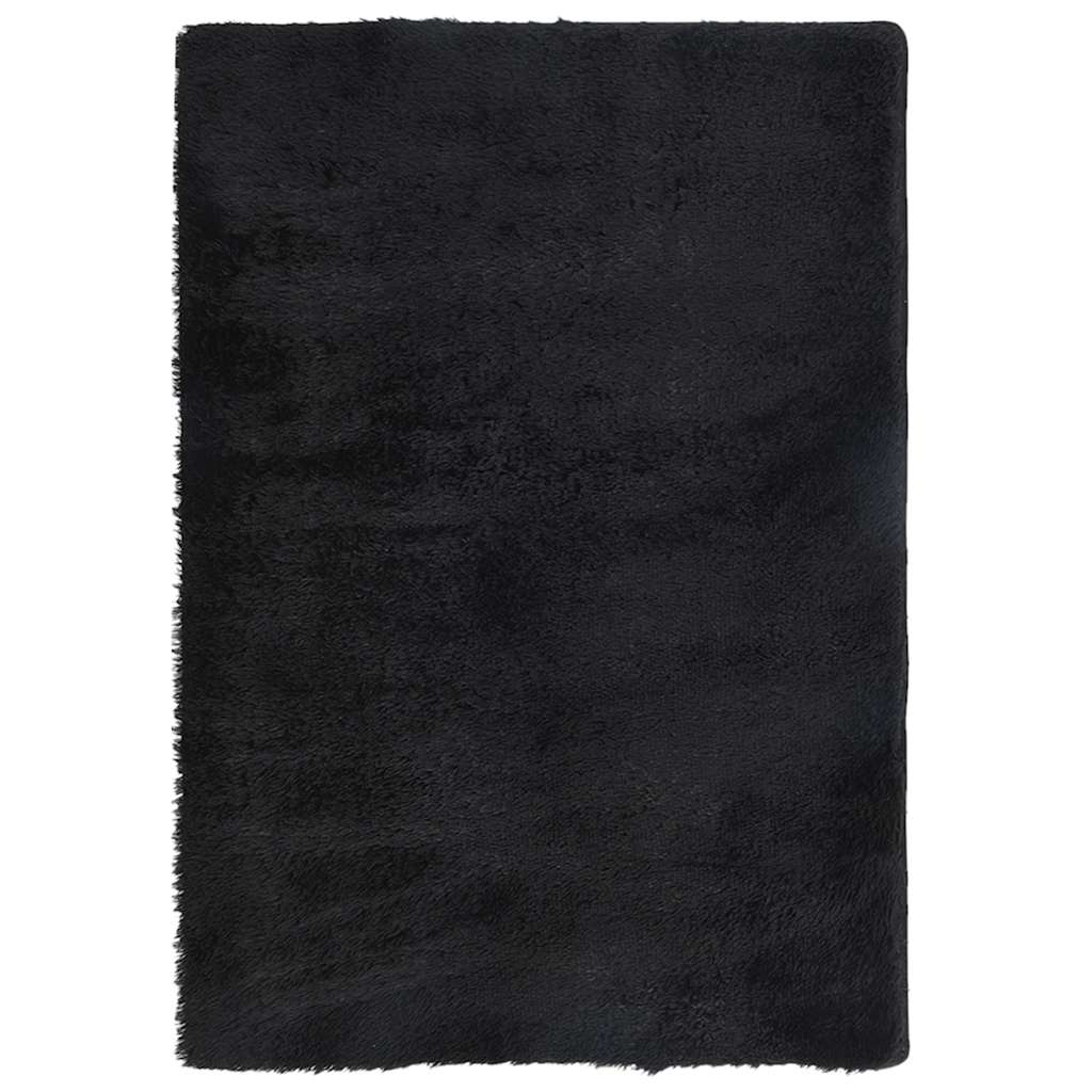Flossteppe med lang luv NAVARRA svart 200x290 cm polyester