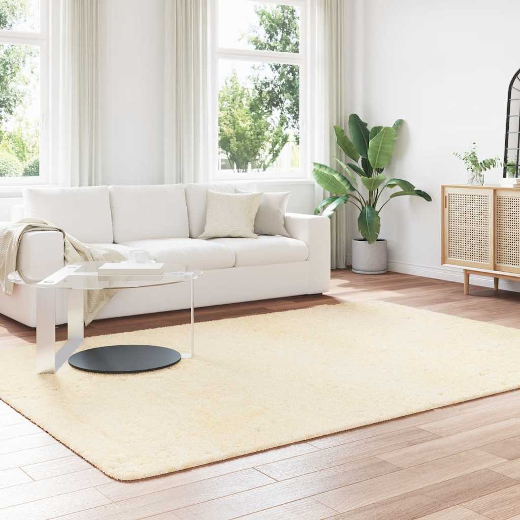 Flossteppe med lang luv NAVARRA krem 200x290 cm polyester