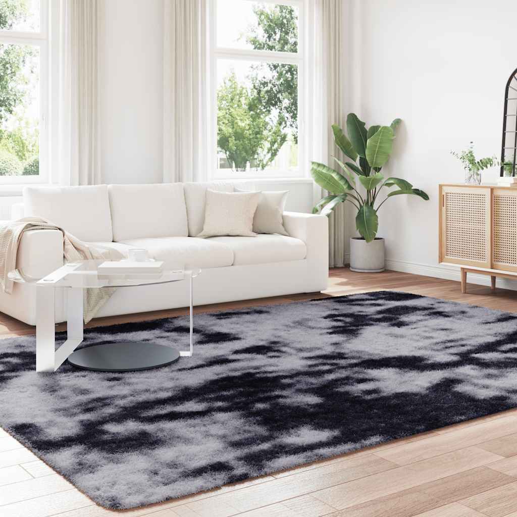 Flossteppe med lang luv NAVARRA mørkegrå 240x340 cm polyester