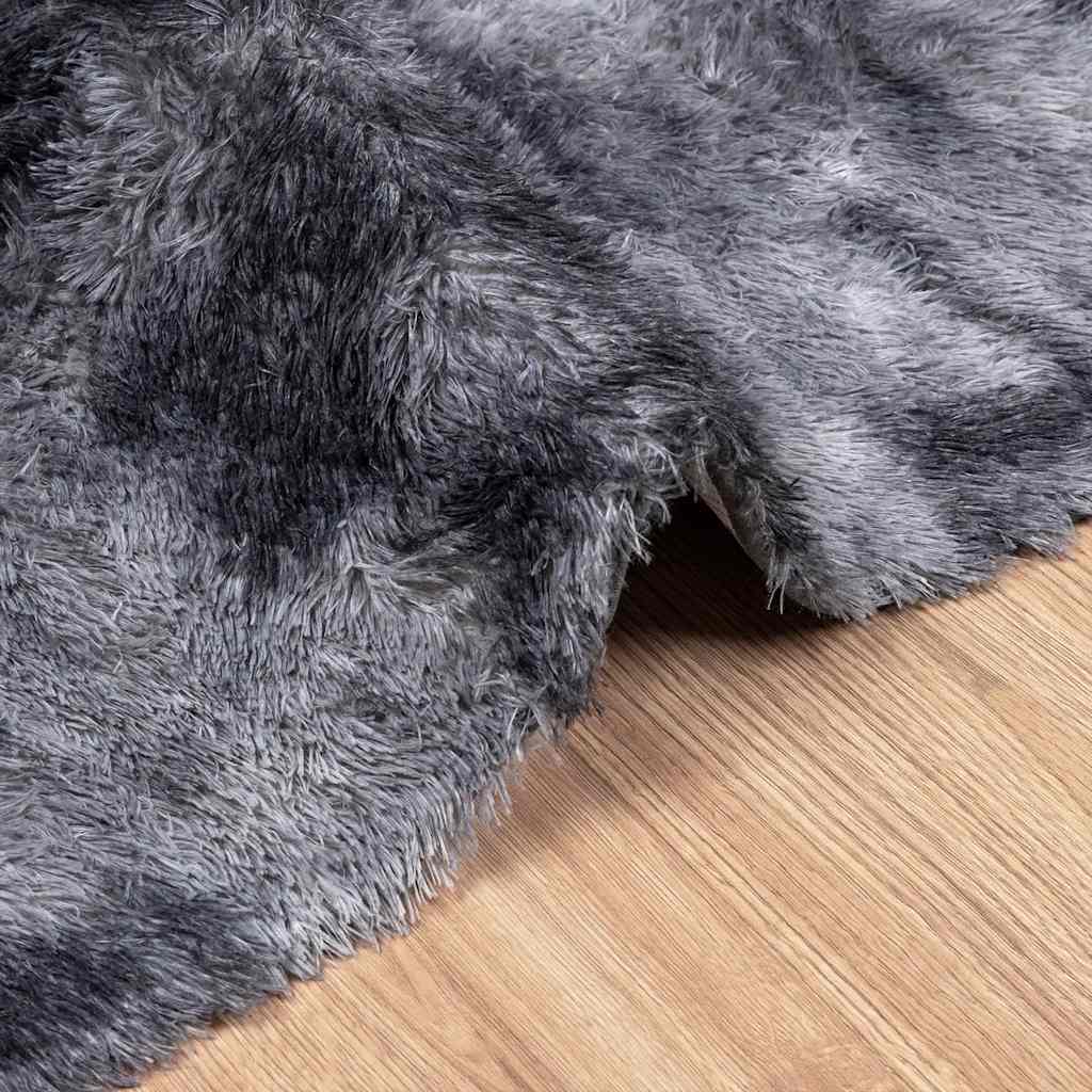 Flossteppe med lang luv NAVARRA mørkegrå 240x340 cm polyester