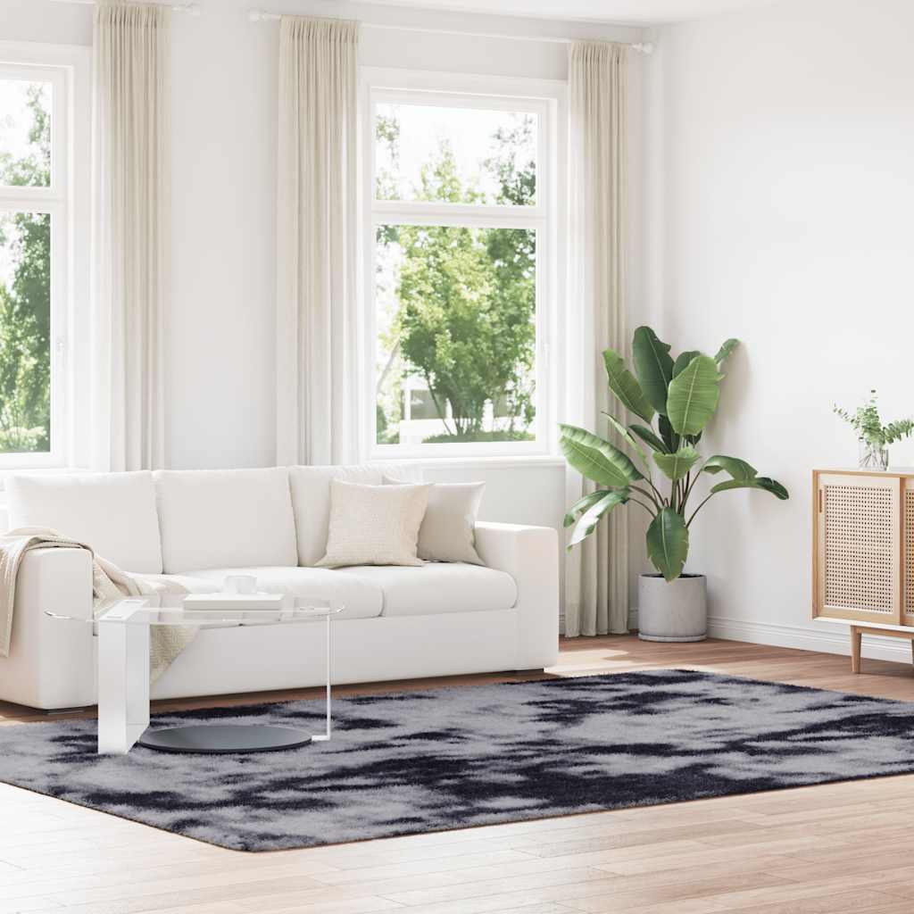 Flossteppe med lang luv NAVARRA mørkegrå 240x340 cm polyester