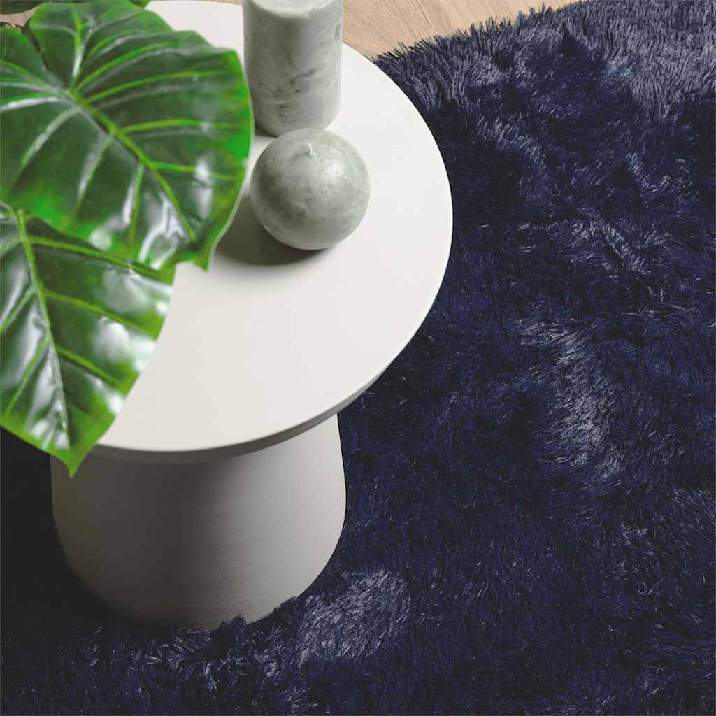 Flossteppe med lang luv NAVARRA marine 240x340 cm polyester