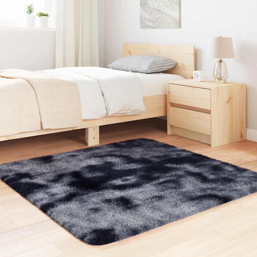 Flossteppe med lang luv NAVARRA mørkegrå 120x120 cm polyester