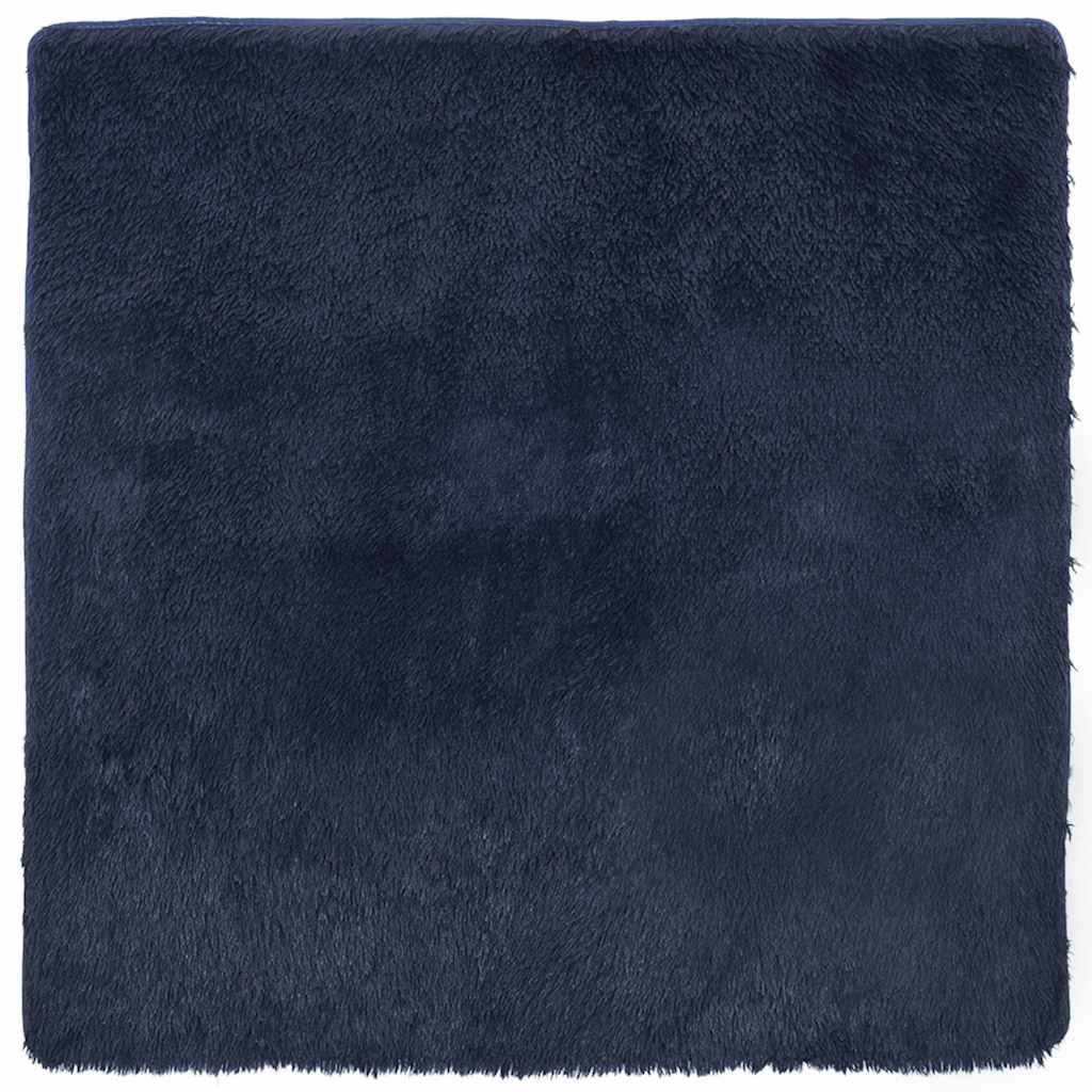 Flossteppe med lang luv NAVARRA marine 120x120 cm polyester