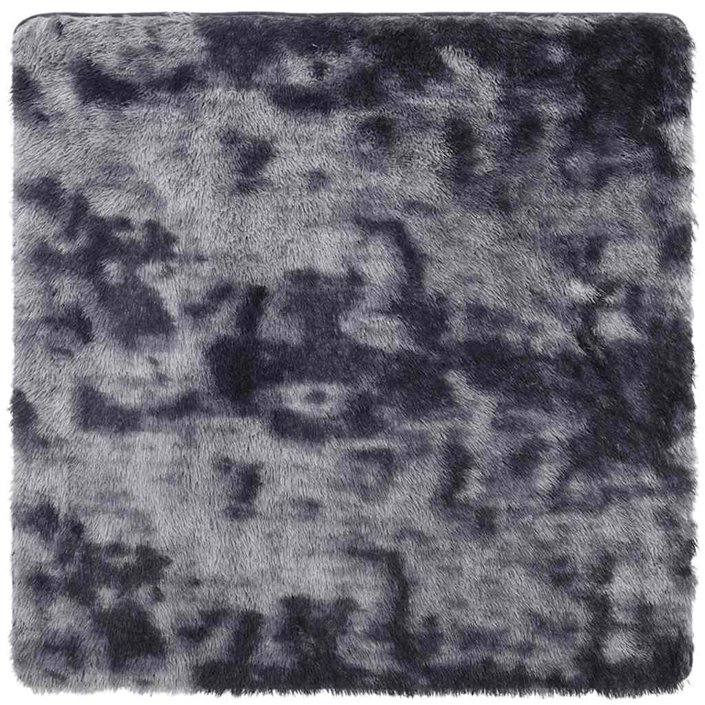 Flossteppe med lang luv NAVARRA mørkegrå 160x160 cm polyester