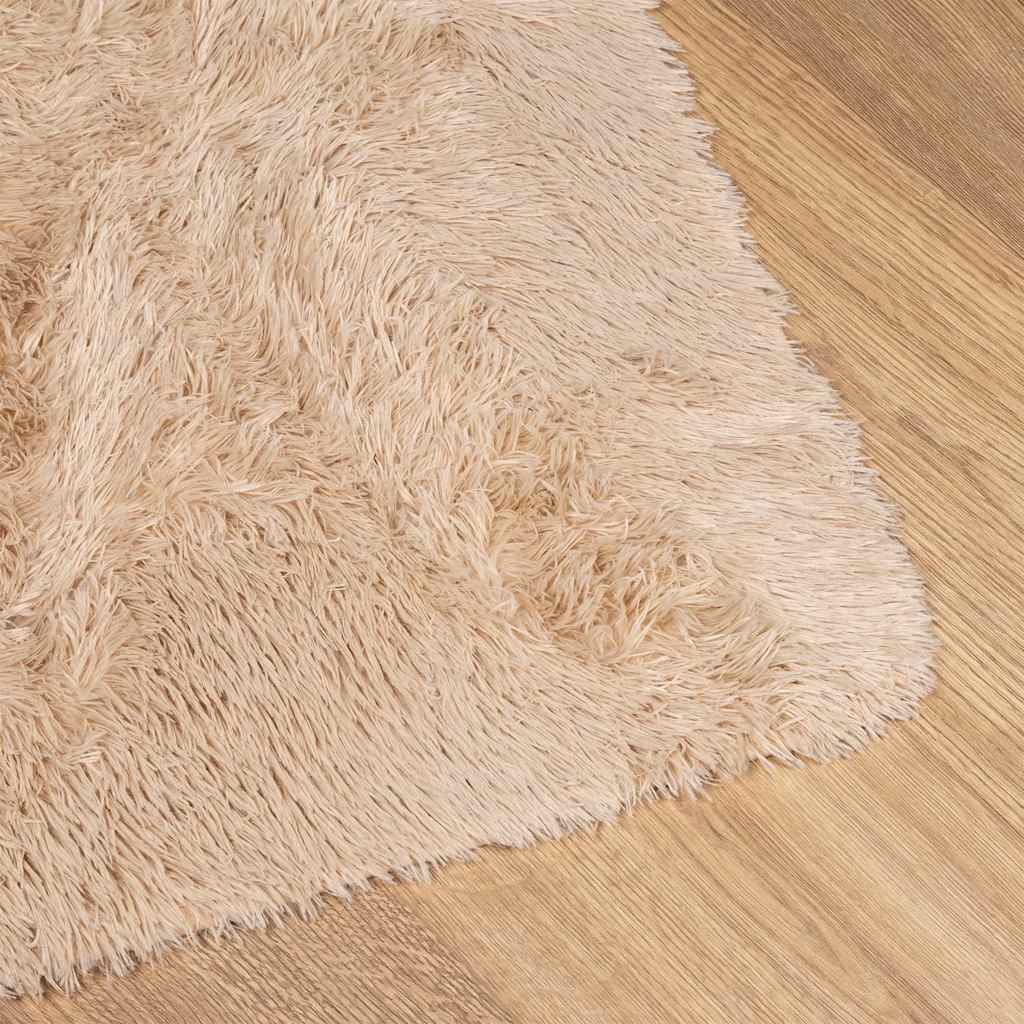 Flossteppe med lang luv NAVARRA beige 200x200 cm polyester