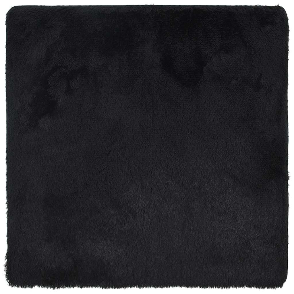 Flossteppe med lang luv NAVARRA svart 240x240 cm polyester