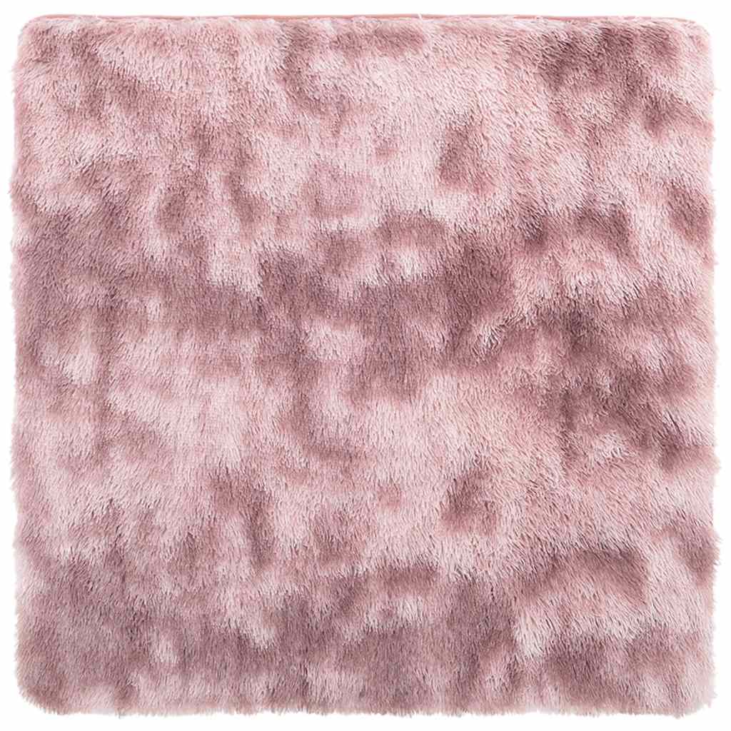 Flossteppe med lang luv NAVARRA støvet rosa 240x240cm polyester