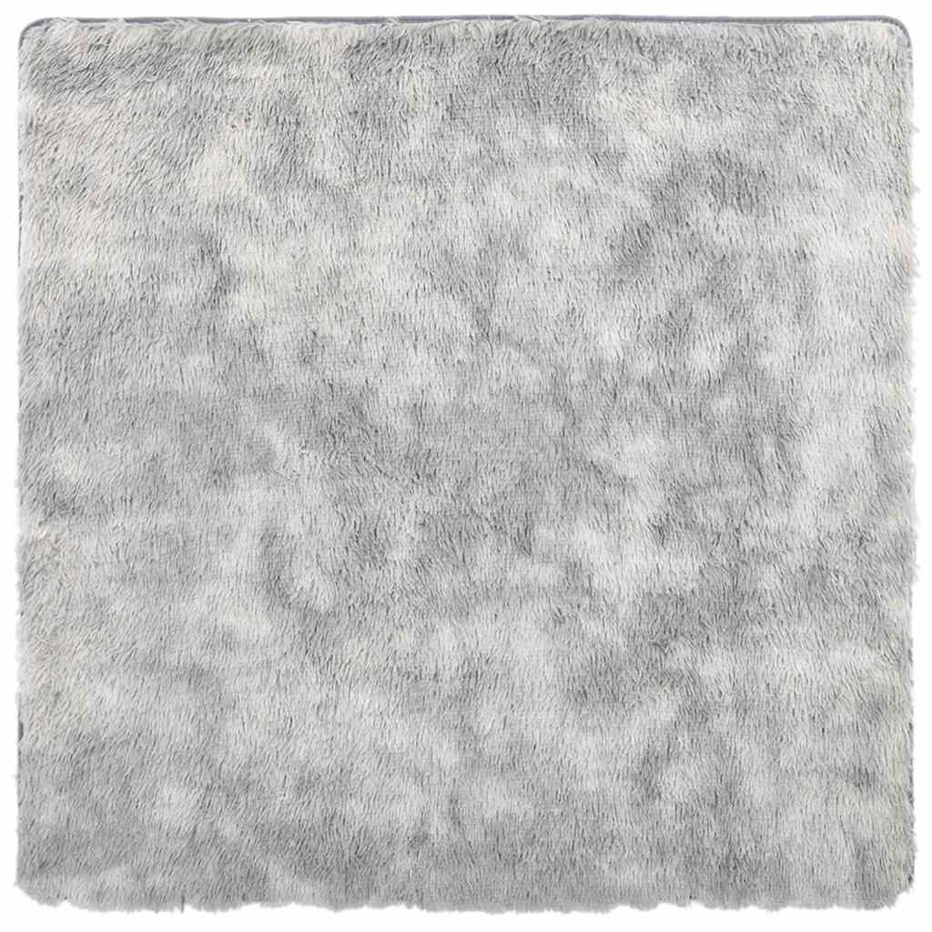Flossteppe med lang luv NAVARRA lysegrå 240x240 cm polyester